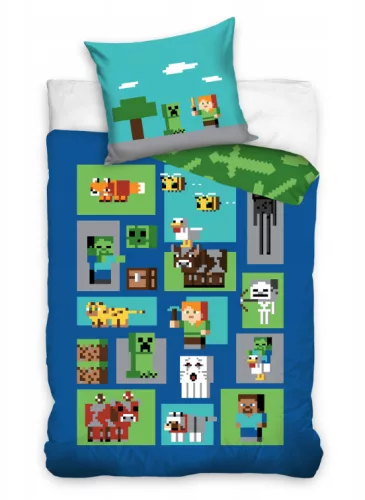 Komplet pościeli Minecraft 140x200 cm, 70x90 cm