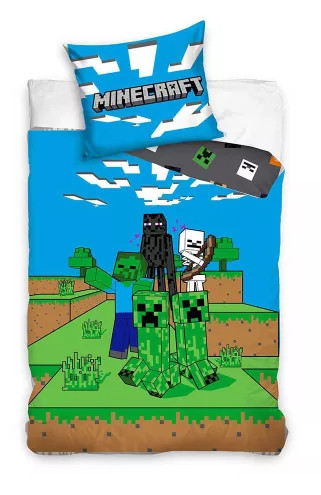 Pościel Minecraft Ambush 140×200cm, 70×90 cm