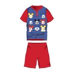   Letnia krótka piżama z krótkim rękawem dla dzieci - Disney Mickey Mouse - z napisem Be yourself - czerwona - 98
