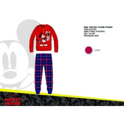   Zimowa gruba bawełniana piżama dziecięca - flanelowa piżama - Disney Myszka Miki - czerwona - 110