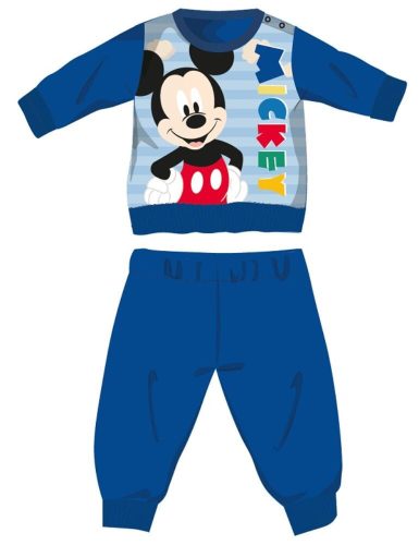 Disney Mickey Mouse zimowy gruby kombinezon dla niemowląt - flanelowy kombinezon z bawełny - średnio niebieski - 92