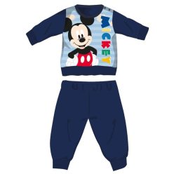   Disney Mickey Mouse zimowy gruby kombinezon dla niemowląt - flanelowy kombinezon z bawełny - granatowy - 80