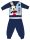 Disney Mickey Mouse zimowy gruby kombinezon dla niemowląt - flanelowy kombinezon z bawełny - granatowy - 92