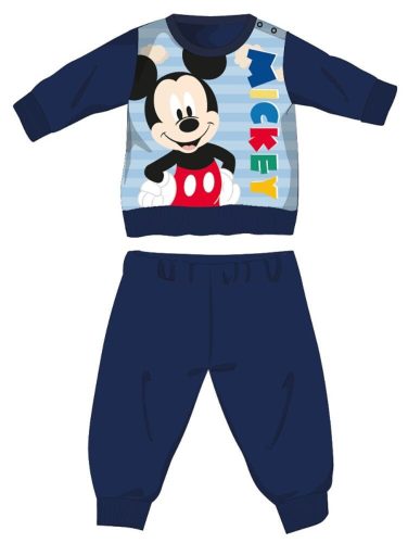 Disney Mickey Mouse zimowy gruby kombinezon dla niemowląt - flanelowy kombinezon z bawełny - granatowy - 92