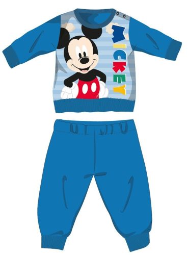 Disney Mickey Mouse zimowy gruby kombinezon dla niemowląt - flanelowy kombinezon z bawełny - jasnoniebieski - 92