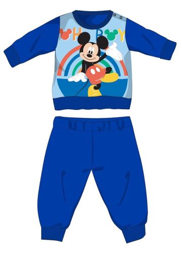 Disney Myszka Mickey pajacyk polarowy dla niemowląt - zimowy gruby pajacyk - średni niebieski - 86