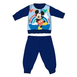   Disney Myszka Mickey pajacyk polarowy dla niemowląt - zimowy gruby pajacyk - ciemnoniebieski - 80