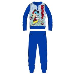   Disney Mickey Mouse zimowa gruba bawełniana piżama dla dzieci - piżama flanelowa - średnio niebieska - 110
