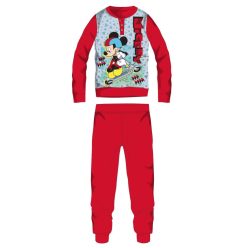   Disney Mickey Mouse zimowa gruba bawełniana piżama dla dzieci - piżama flanelowa - czerwona - 110