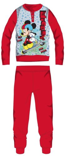 Disney Mickey Mouse zimowa gruba bawełniana piżama dla dzieci - piżama flanelowa - czerwona - 110