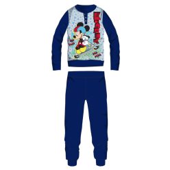   Disney Mickey Mouse zimowa gruba bawełniana piżama dla dzieci - piżama flanelowa - ciemnoniebieska - 98