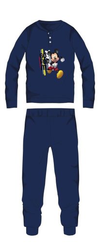 Disney Mickey Mouse zimowa bawełniana piżama dla dzieci - piżama interlock - ciemnoniebieska - 110