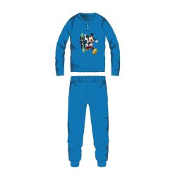   Disney Mickey Mouse zimowa bawełniana piżama dla dzieci - piżama interlock - jasnoniebieska - 110