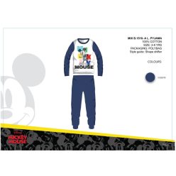   Disney Myszka Miki dziecięca piżama jersey - bawełniana piżama - ciemnoniebieska