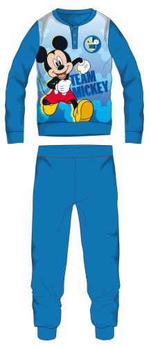 Disney Mickey Mouse polarowa koszulka z bawełny - gruba zimowa dziecięca koszulka - jasnoniebieska - 110