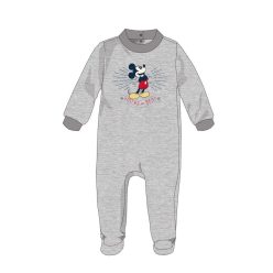   Disney Mickey Mouse pajacyk pluszowy dla niemowlaka - szary - dla niemowlaka 3-6 miesięcy