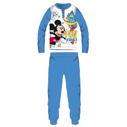   Disney Myszka Miki długa cienka dziecięca piżama jersey - bawełniana piżama - jasnoniebieska