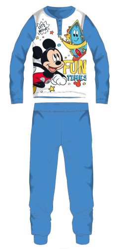 Disney Myszka Miki długa cienka dziecięca piżama jersey - bawełniana piżama - jasnoniebieska