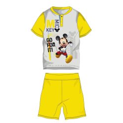   Disney Myszka Miki letnia krótka dziecięca piżama - bawełniana piżama z dzianiny - żółta - 104