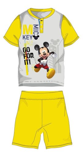Disney Myszka Miki letnia krótka dziecięca piżama - bawełniana piżama z dzianiny - żółta - 104