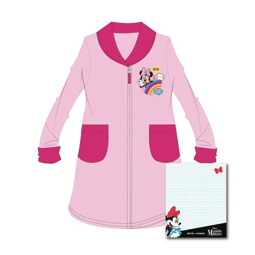 Dziecięcy szlafrok - koralowy - Myszka Minnie - 116 - jasnoróżowy