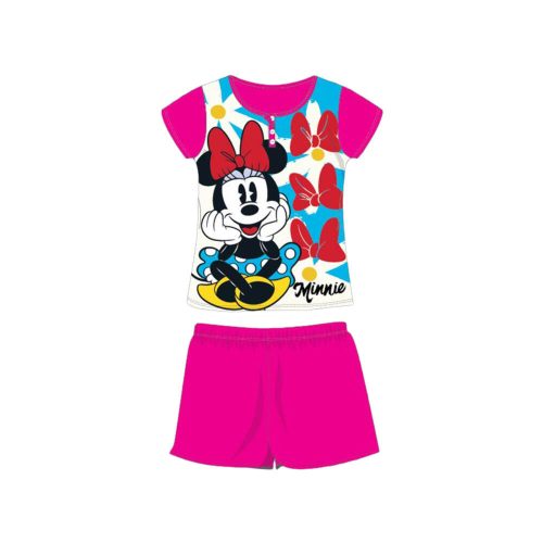 Letnia krótka piżama z bawełny dla dzieci - Disney Minnie Mouse - różowy - 128
