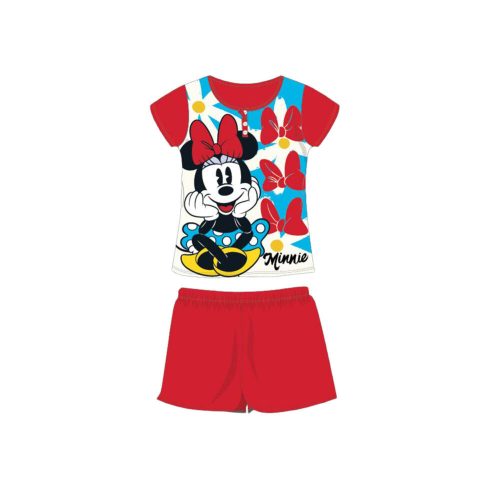 Letnia krótka piżama z bawełny dla dzieci - Disney Minnie Mouse - czerwony - 104