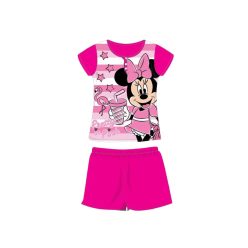   Letnia krótka piżama z krótkim rękawem dla dzieci - Disney Minnie Mouse - paski - różowy - 122