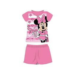   Letnia krótka piżama z krótkim rękawem dla dzieci - Disney Minnie Mouse - paski - różowy - 116