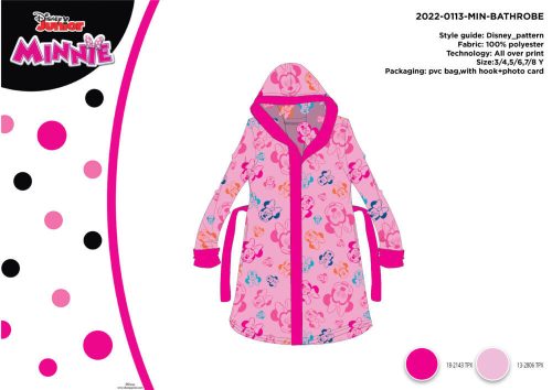 Mikrofibra z kapturem dla dzieci - Disney Minnie Mouse