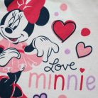 Długi cienki bawełniany piżama dla niemowląt - Myszka Minnie w serduszka - Jersey - różowy - 92