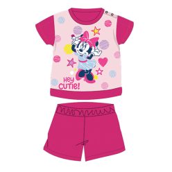   Letnia krótka bawełniana piżama dla niemowląt - Disney Myszka Minnie - gwiazdki - różowy - 86