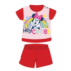   Letnia krótka bawełniana piżama dla niemowląt - Disney Minnie Mouse - czerwona - 92