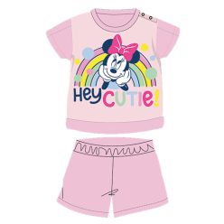   Letnia krótka bawełniana piżama dla niemowląt - Disney Minnie Mouse - jasnoróżowa - 80