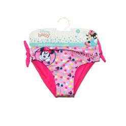   Kostium kąpielowy dla niemowląt dolny dla dziewczynek - Minnie Mouse - z napisem Hey cutie - różowy - 80