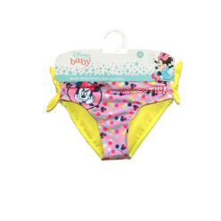   Kostium kąpielowy dla niemowląt dolny dla dziewczynek - Minnie Mouse - z napisem Hey cutie - żółty - 92