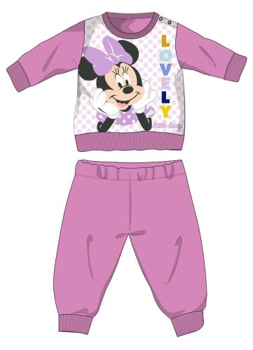 Disney Minnie Mouse polarowy kombinezon dla niemowląt - gruby zimowy kombinezon - różowy - 92