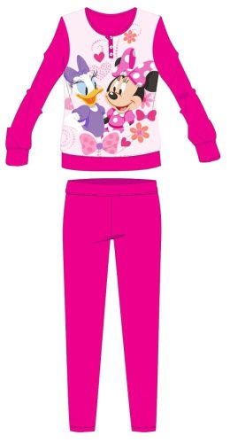 Disney Minnie Mouse zimowa gruba bawełniana piżama dla dzieci - flanelowa piżama - różowa - 104