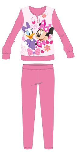 Disney Minnie Mouse zimowa gruba bawełniana piżama dla dzieci - flanelowa piżama - różowy - 104