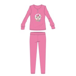   Zimowa bawełniana piżama dla dzieci Disney Minnie Mouse - piżama z interlocku - różowa - 98