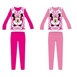   Disney Minnie Mouse koszulka z dresu z bawełny - dziecięca piżama - różowa - 128