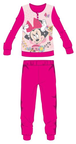 Disney Minnie Mouse polarowa koszulka z dresu - gruby zimowy dziecięcy piżama - różowy - 128