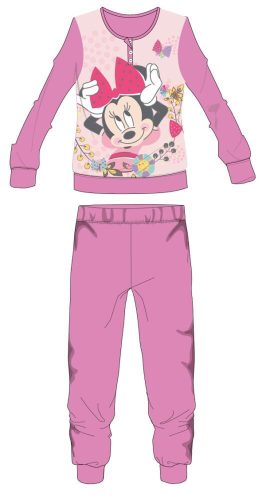 Disney Minnie Mouse polar pajama - zimowa gruba dziecięca piżama - różowa - 128