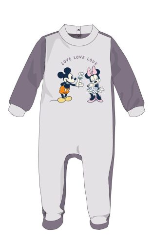 Disney Minnie Mouse pajacyk pluszowy dla niemowlaka - szary - dla niemowlaka 1-3 miesiące