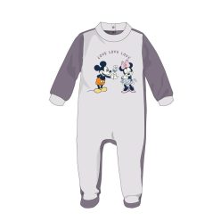  Disney Minnie Mouse pajacyk pluszowy dla niemowlaka - szary - dla niemowlaka 3-6 miesięcy