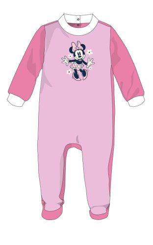 Disney Minnie Mouse pajacyk pluszowy dla niemowlaka - różowy - dla niemowlaka 1-3 miesiące