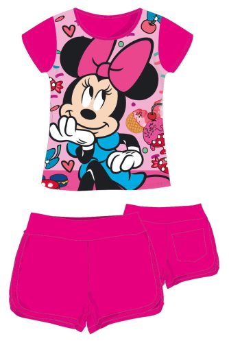 Disney Myszka Minnie zestaw letni z bawełny - koszulka-szorty - różowy - 128