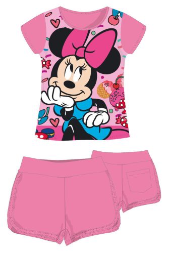 Disney Myszka Minnie zestaw letni z bawełny - koszulka-szorty - różowy - 104