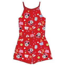   Disney Myszka Minnie letni bawełniany kombinezon - czerwony - 116