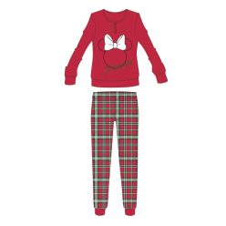   Disney Minnie Mouse gruba zimowa damska piżama świąteczna - piżama flanelowa z bawełny